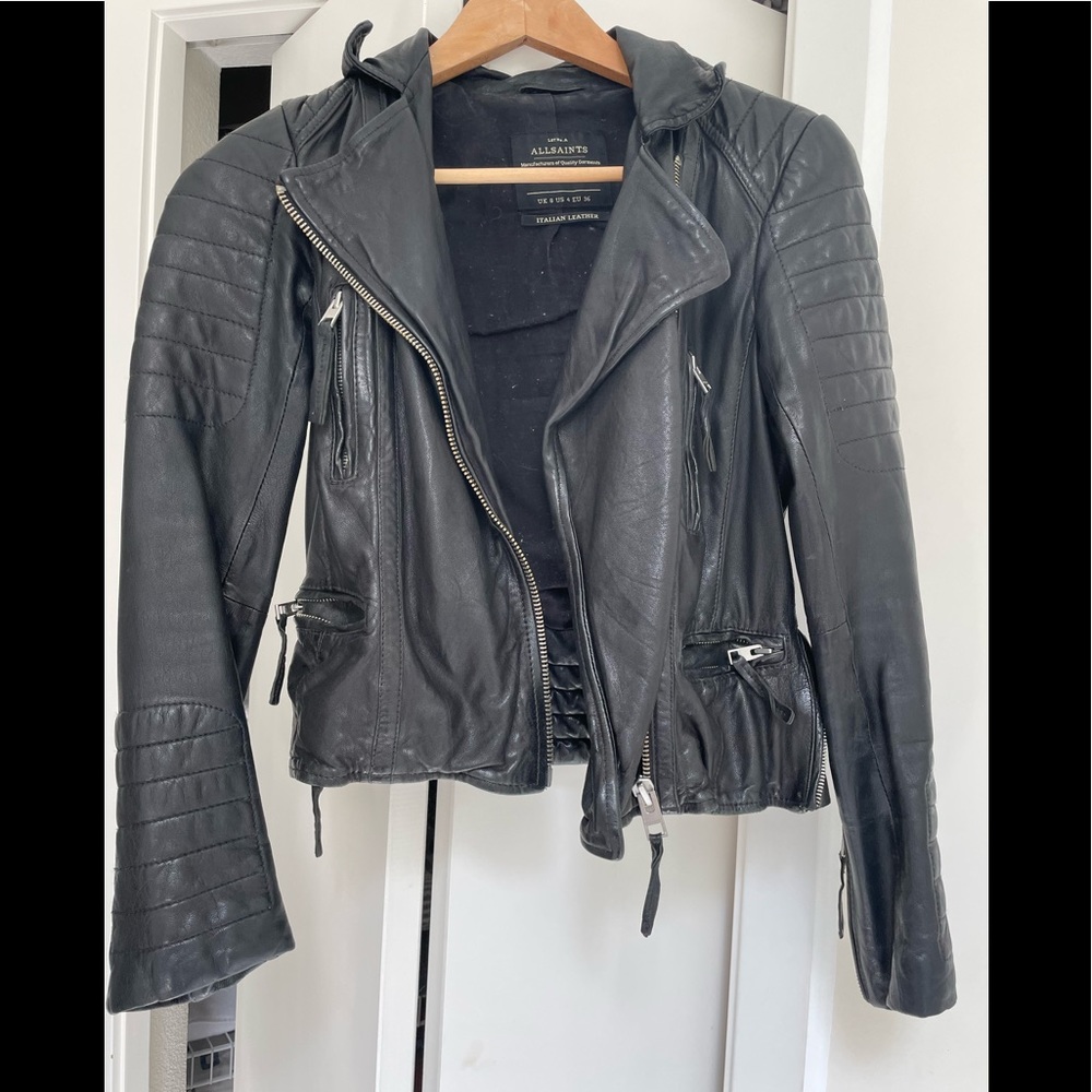 All saints leather moto jacket